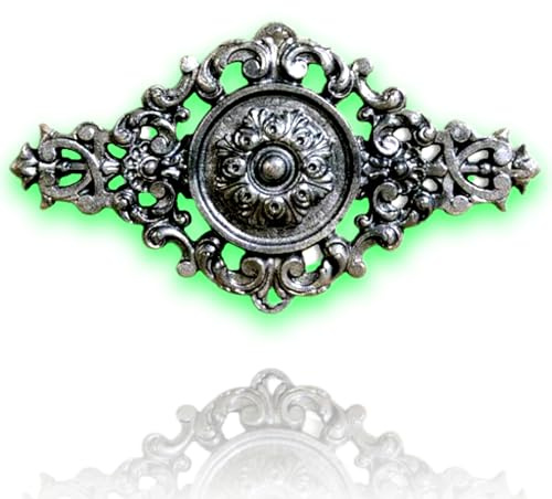 Déco fer Forgé-PALMETTE DECORATION-H 24 cm par 13 cm-Per cancello scorrevole a battente-2 inserti filettati M5 Retro- Uso interno-esterno Garanzia di soddisfazione Comfort Robustezza