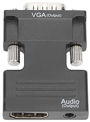 HDMI Till VGA Adapter - 1080P Konverterare Med 3,5 mm Ljudkabel För Bärbara Datorer, PC-Monitorer