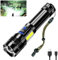 Glarylight Taschenlampe LED Aufladbar,500000 Lumen Extrem Hell Starke Taschenlampen USB Mit COB Arbeitsleuchte und Lange Betriebsdauer Mit 9 Modi & Wasserdicht,Zoombar,Flashlight FüR Outdoor Camping