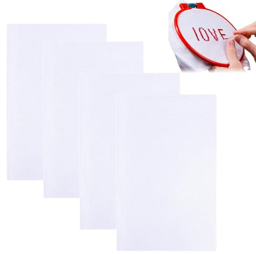 Kreuzstich Stoff, Sticken Stoff, Aida Stoff, Stickerei Stoff, Geeignet für Professionelle Sticker und Bastelbegeisterte, Genießen Sie Den Spaß am Handgemachten Heimwerken, 4 Stück, 14CT, 30 x 45cm