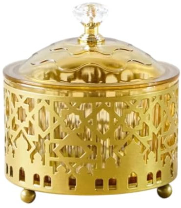 HGZLQKD Sugar Bowl with Lid Sugar Container, Ornament, Storage Seasoning Pot Condiment Pot for Restaurant Home Kitchen Countertop, Gold