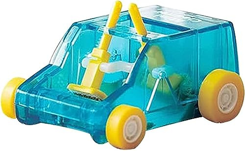 Rzcin Desktop Mini Cleaner and Dust Sweep, Blue Transparent, Car Table Dust Cleaning Trolley Keyboard Confetti Pencil Eraser Dust Sweeper Deft Processed