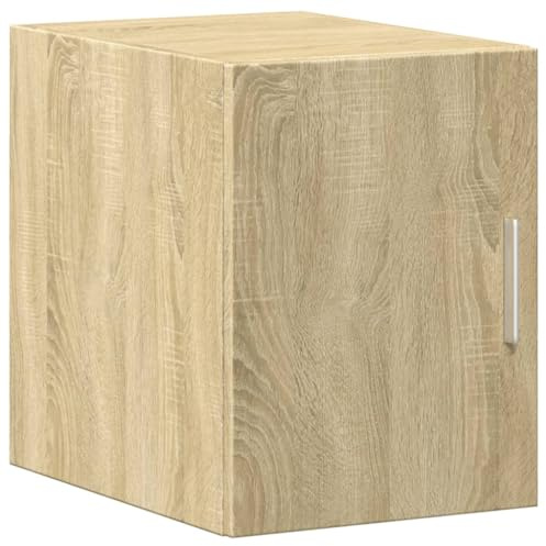 Nqyjm - Mueble de almacenamiento suspendido con compartimento y puerta, armario de pared, roble Sonoma 30 x 42,5 x 40 cm, madera de ingeniería, pared armario flotante para cocina, salón