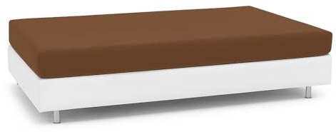 BIANCALUNA - Copriletto elastico Living Genius tinta unita Anti Macchia - Divano Letto Singolo da 90 a 200 cm Made in Italy - Biscotto