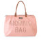 CHILDHOME, Mommy Bag, Sac à Langer, Maternité, Sac de voyage, Grande Contenance, Tapis à Langer, Bandoulière Ajustable, Compartimenté, Poche Isotherme, Passage pour Valise, Rose/Or