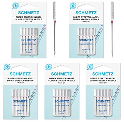SCHMETZ: 25 Nähmaschinen-Nadeln - HAx1 SP - Overlock Maschine - Stärke 75/11