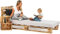 sunnypillow 90x200 cm Palettenbett mit Kopfteil Holzbett Massivholzbett Bett aus Paletten Palettenmöbel Geflammt Vintage europalette 80 90 100 120 140 160 180 200 220 240 x 200cm