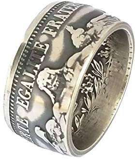 Münzring Frankreich 10 Francs 1965 Herkules-Gruppe Silber 900er Größe 60 bis 74