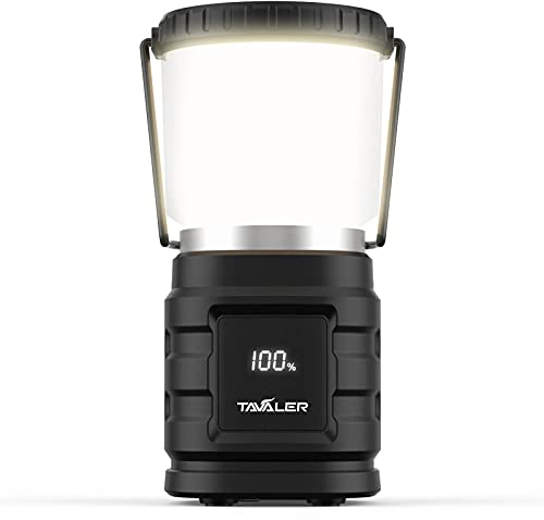 Tavaler Camping Laterne 8000 mAh Akku USB C Aufladbar Campinglampe mit LED Batterieanzeige Bildschirm Camping Licht IP65 Wasserdicht Campingleuchte für Wandern Outdoor, Notfall, Power Bank