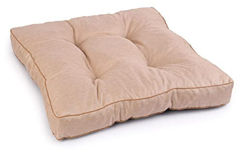 Royal Schneider Sitzkissen Kissen Polster Auflage Rückenkissen Loungekissen Lounge Bodenkissen Anti-Rutsch-Unterseite, Cappuccino - 5521, 60x60 cm - Sitzkissen