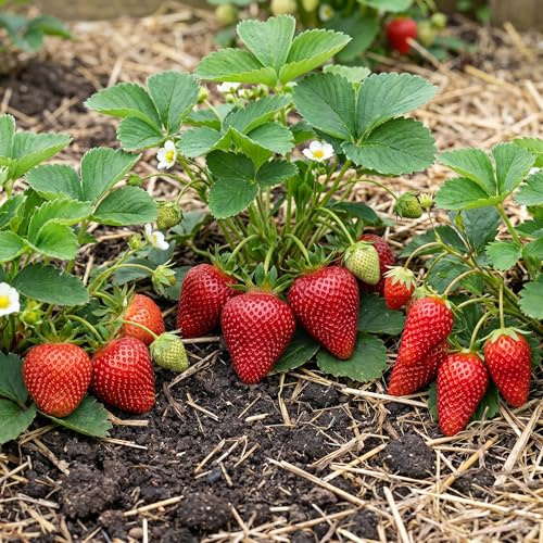 Collezione di fragole - 50 piante frigo A+ - mix di 5 varietà - piante di fragole raffreddate dall'Olanda - resistenti all'inverno e perenni - Fragaria x ananassa perenni (senza semi)