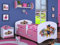 BDW Kinderbett Super Hunde - Babybett mit Matratze und Schublade - Bequem und Langlebig Rausfallschutz Bett - Kinderzimmer - Rosa (Motiv 3) - 180x90