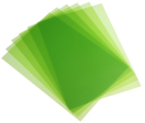 PATIKIL 20 Mil Clear PVC Binding Covers, 20 Pcs Front View Protector Un-Punched A4 Letter Size for Presentation, Report, Paper, Business Office Supply Document, Semi Transparent Green