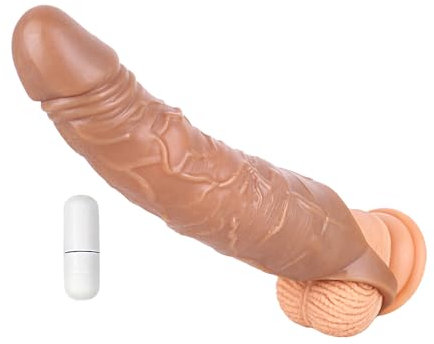 ROMANTICRAIN Funda para el Pęñę en Juġuętęś Eróticoś Vibrḁdor, Fundas para Pęñę Super Suave,Vibrḁdores, Masḁjeadores Funda Alḁrgadora de Pęñę Reutilizable para Hombres Pḁrejas