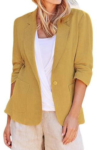 LZPCarra linneblazer dam kort – kort blazer dam elegant, elegant kostymjacka, sommarjacka, lätt figursydd, linneblazer, sommar, övergångsjacka, normal passform, kavajjackor, kavaj, skjortjacka,