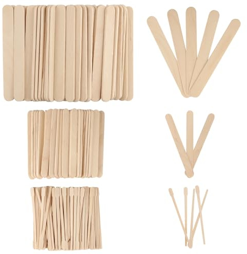 Xishoyen Lot De 300 Spatules En Bois Pour Épilation - 3 Tailles - Pour Le Bricolage, Les Bâtonnets De Glace, L'Artisanat