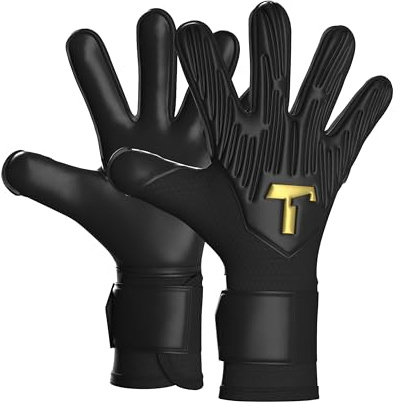 T1TAN Rebel 2.0 Black-Out Junior - Gants de Gardien de Foot Enfant - Gants de Football pour Gardiens de But - sans Protection des Doigts - Taille 5