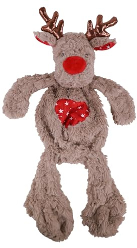 Rosewood Rita Reindeer Dog Toy - Stuffingless Plush Toy, Soft, Festive Comfort Toy for Gentle Play & Snuggles, for Dogs and Puppies