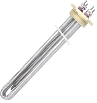 Riscaldatore, Elemento Riscaldante 12v 24v 36v DC Con Flangia In Rame DN32 Da 1 1/4 BSP, Elemento Riscaldante For Scaldabagno Solare Con Pozzetto Termometrico Da 8 Mm(Heater Only,12V 600W)
