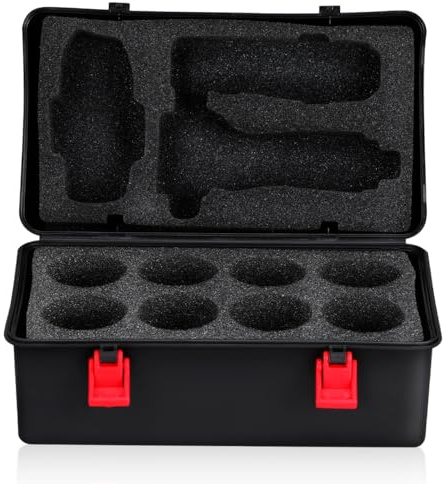 CHICAMPERA Boîte de rangement gyro avec poignée - En plastique léger - Avec compartiments séparés - Protège les accessoires - Boîte à jouets portable pour les voyages et