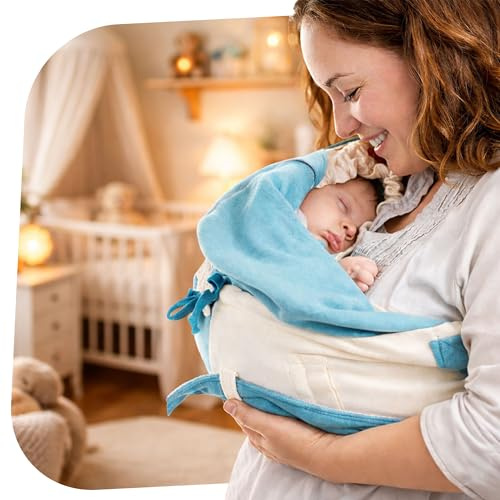 3 in 1 Baby-Tragetuch, komfortable Babytrage ohne Binden, aus weicher Baumwolle, Ideal für Neugeborene, Kleinkinder und wunderbares Geschenk für Mütter und Eltern von Kindern, TÜV zertifiziert