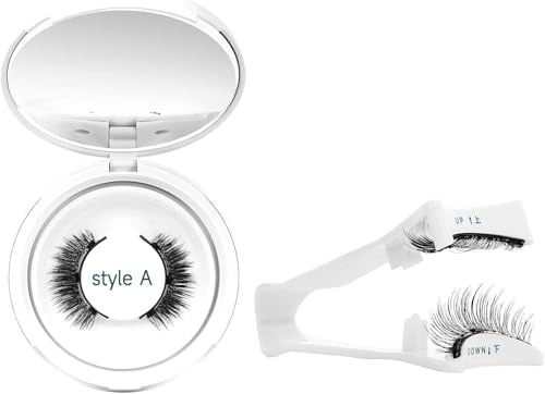 Ciglia Finte Magnetiche Riutilizzabili, Extension Ciglia Senza Colla & Eyeliner, Ciglia Magnetiche Naturali per Pelli Sensibili, Applicazione in 10 Secondi, Con Applicatore e Scatola Elega