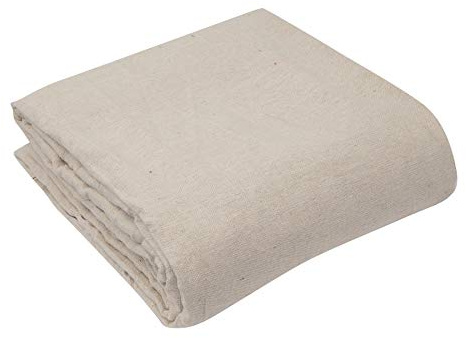 Extra Strong Absorbent Natural Canvas Cotton Drop Cloth Dust Sheet - 9x12ft - 6oz.