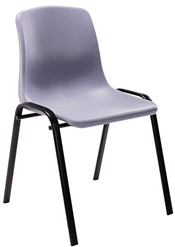 CLP Stapelstuhl Nowra I Kunststoffstuhl Mit Metallgestell I Konferenzstuhl, Farbe:grau