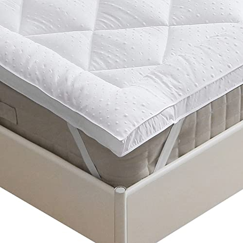 Beedsooth Matratzen Topper 200x200cm weich,Microfaser Topper Gesteppte Matratzenauflage zur Erhöhung des Komforts,Hypoallergene Flauschige Matratzentopper 200x200cm für Boxspringbett und Gästebett