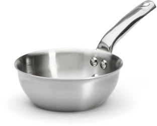 De Buyer - Sauteuse bombée en inox 3 couches ALCHIMY - 16 cm - Fabriquée en France, Sans PFAS, Maîtrise de la Cuisson, Inox 18/10, Tous Feux + Four, Finition Poli Brossé, Gris