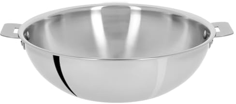 Cristel Wok 30 cm Trilamine Casteline Amovible INOX
