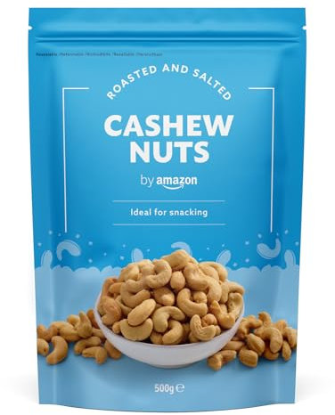 by Amazon Roasted and Salted Cashew Nuts, 500 g