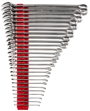 TEKTON Combination Wrench Set with Modular Wrench Organizer, 27-Piece (6-32 mm) | WCB95203