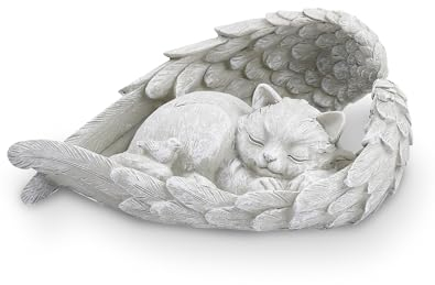 NETONDA Pierre tombale en polyrésine - Pour l'extérieur - Décoration funéraire - En polyrésine - Pour jardin - Magnifique souvenir - Décoration funéraire (blanc pur)