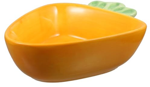 Didiseaon Ciotola Per Snack in Ceramica Resistente Alta Temperatura, Vassoio Portaoggetti a Forma Di Carota, Scelto Per Uso Domestico, Microonde e Forno, Per Frutta Secca, Caramelle e Dessert
