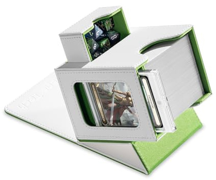 Mage Tech Scatola per Mazzo di Carte per MTG Commander - Design Brevettato, Display per Commander, Adatta per 100 Carte con Doppia Protezione, Struttura a Mattoncini da 35pt e Vassoio per Dadi