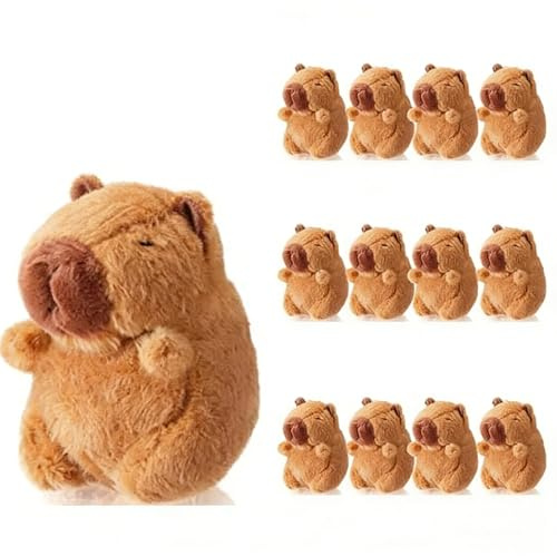 GWWZHI Capybara Plush Keychain Capybara Stuffed Animals Toy Capibara Cute Keychain Pendant for Party Favor Decor (Classic Style, 12)