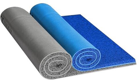 SXKJQER Alfombrilla Insonorizante De PVC, Drenaje De Agua para Cubiertas De Patio, Superficie De Hierro, Alfombrilla Antirruido De Lluvia Recortable A Medida,Gris, Azul(Blue,1.6x3m(62.9x118.1in))