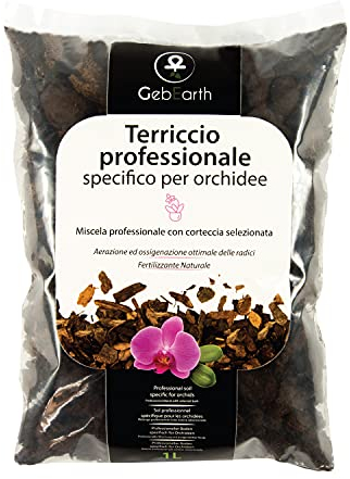 GebEarth® | Orchideenerde, Substrat für Orchideen 1 Liter【 Professionelle Orchideenerde für alle Orchideen 】