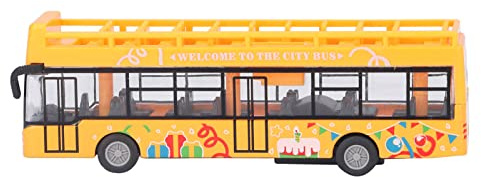 RiToEasysports Bus Verde, Giocattolo per Autobus in Metallo Ad Alta Simulazione in Lega di Lega per Bambini(Giallo) Bus Giocattolo per Bambini