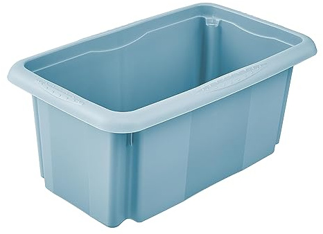 keeeper Aufbewahrungsbox mit Dreh-/Stapelsystem, 35 x 20,5 x 15 cm, 7 l, Emil, Nordic Blue