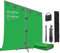 Greenscreen Hintergrund mit Ständer 2m x 2m, Green Screen 2m x 3m mit Verstellbarer Hintergrund Ständer 5 Hintergrund Klemmen und Sandsack für Fotoshooting Streaming Gaming