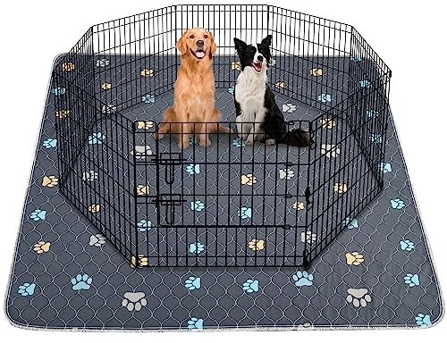 Reusable Dog Training Pad, Aitmexcn Waterproof Dog Mat, Fast Drying Washable Puppy Pad for Indoor, Outdoor and Car Travel - Set of 1 (182 x 182 cm)