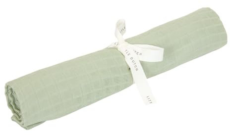 Little Dutch TE51914036 Musselin Swaddle Tuch/Pucktuch - Pure Sage (120x120 cm)