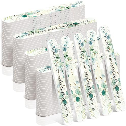 Lanties 100 Pcs Wedding Bridal Shower Party Favors Bulk Nail Files Emery Boards for Guests Bridesmaid Bachelorette Party Favors Thank You for Celebrating with Us Game Prizes Gifts Bags Stuffers