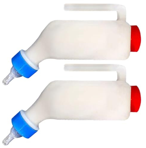 Bouteilles d'alimentation De Chèvre, Deux Bouteilles d'allaitement Agneau, Accessoires De Soins des Animaux avec Échelle Et Poignée pour Chèvres Moutons Chiots Petits Animaux