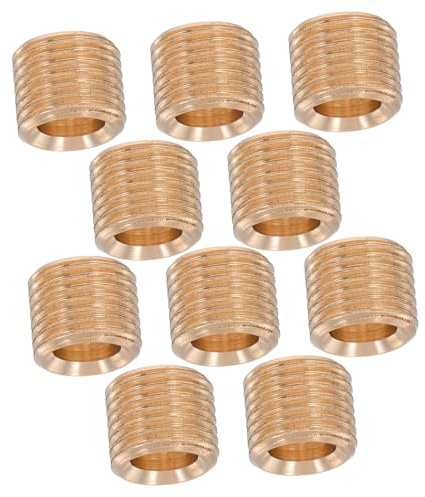 Vaguelly 10pcs Brass Solenoid Connectors Metric Threads for Lamp Repair Full Thread Security Lightweight Design