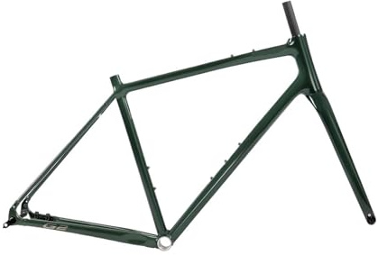 Generico Telaio for bicicletta gravel G2 in alluminio 700 * 45C con forcella, cablaggio nascosto, freno a disco da 45 cm/48 cm/51 cm/54 cm, 12 * 142 mm(Dark green,54cm)