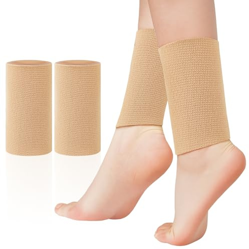 Fefod Ankle Sleeve Figure Skating Socks, Ice Skate Guards, Padded Skate Socks, Ankle Protector Brace with Cushioning Gel Pads, Gel Skate Ankle Guards for Foot Skating, Riding, Ice Skating Protection