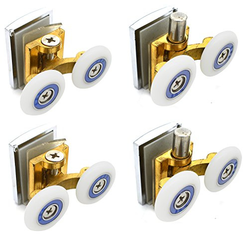 Rotelle per anta della doccia, 25 mm di diametro, parti ricambio per anta scorrevole, superiore e inferiore